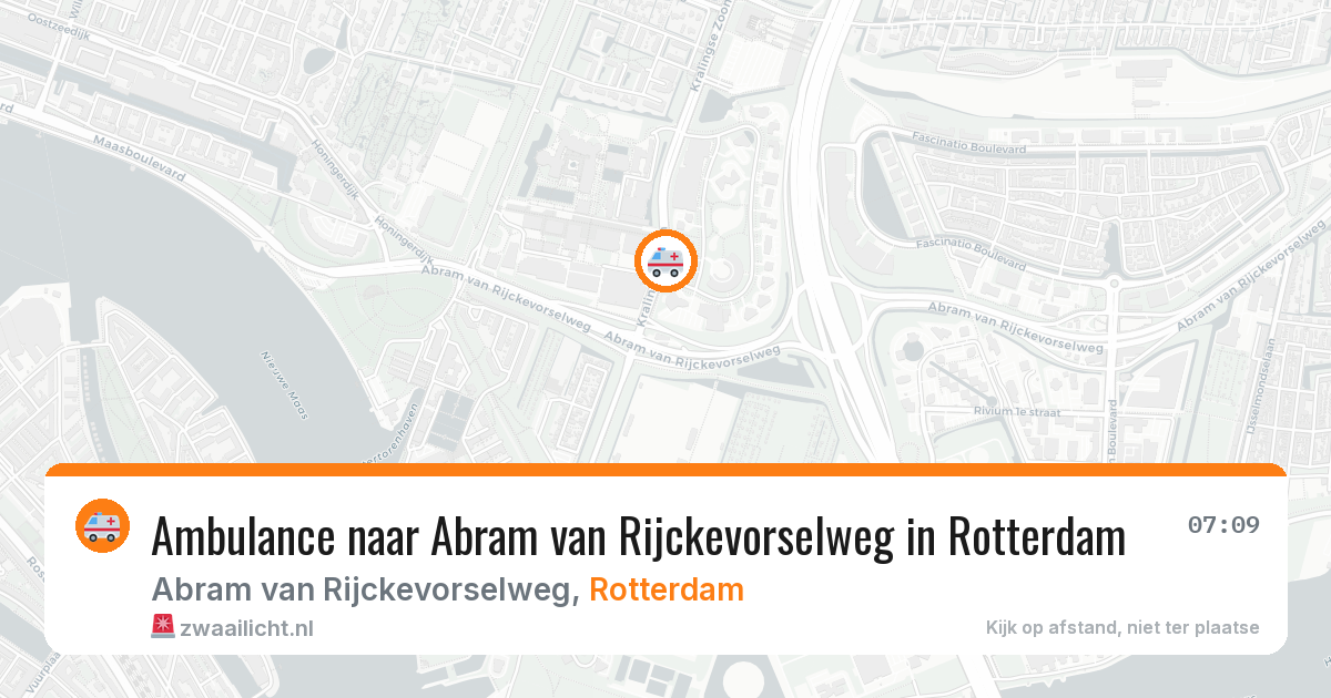 Ambulance naar Abram van Rijckevorselweg in Rotterdam — 17 mei 2026