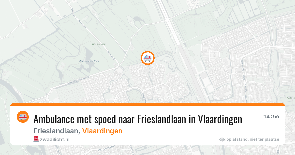 Ambulance met spoed naar Frieslandlaan in Vlaardingen — 9 mei 2026