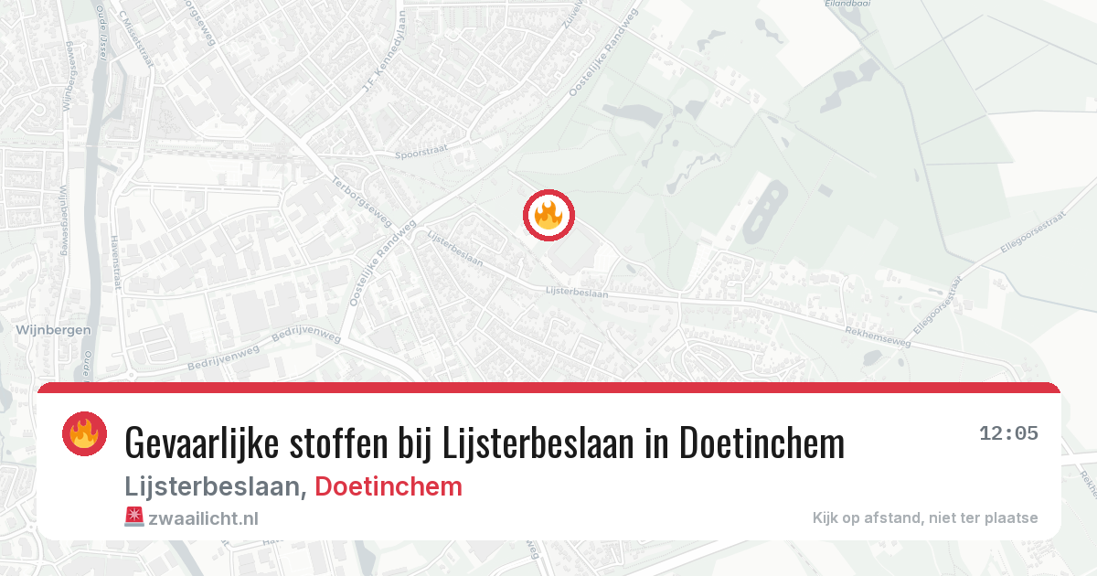 Gevaarlijke stoffen bij Lijsterbeslaan in Doetinchem — 3 aug 2026
