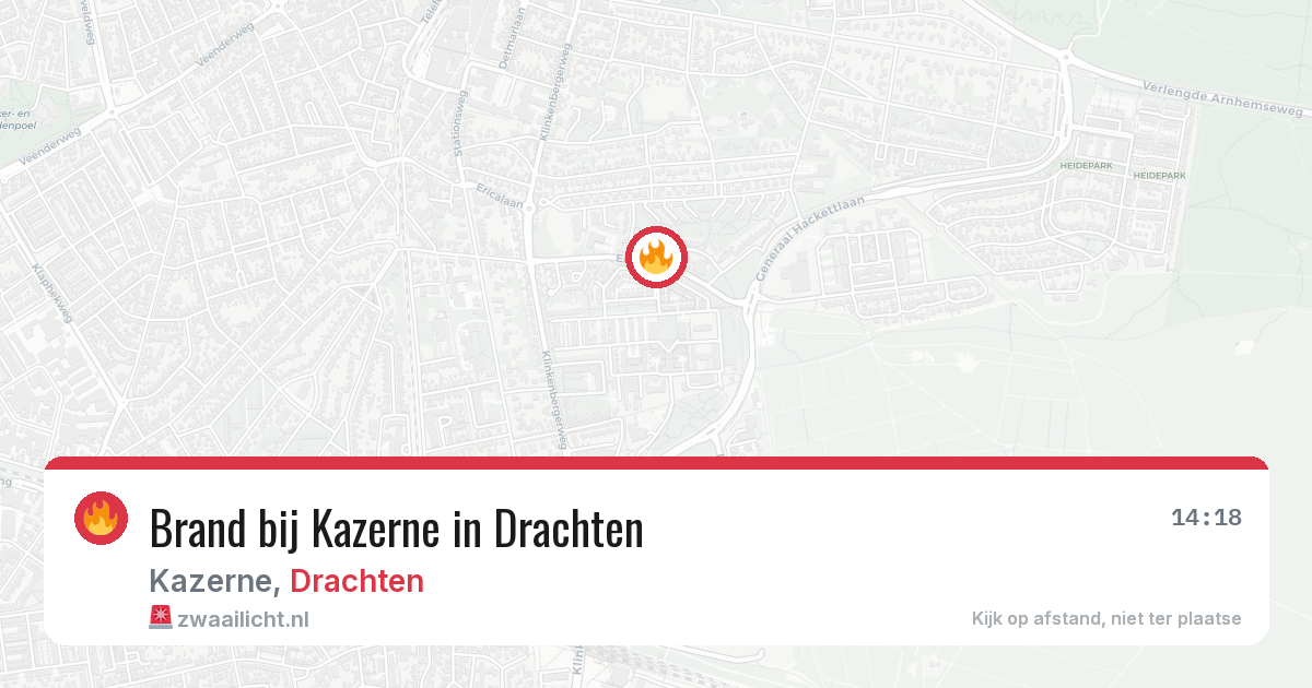 Brand bij Kazerne in Drachten — 26 jun 2026