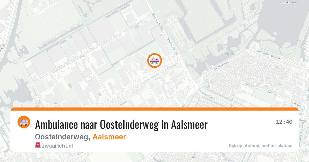 Ambulance naar Oosteinderweg in Aalsmeer — 2 apr 2026