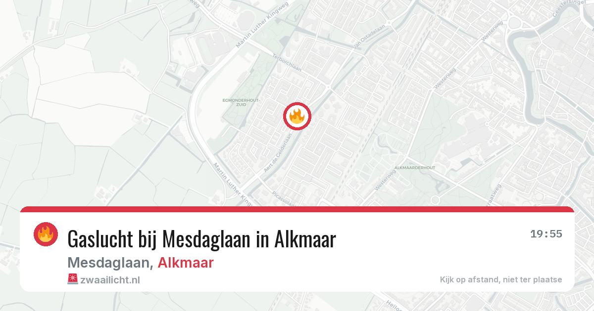Gaslucht bij Mesdaglaan in Alkmaar — 17 mrt 2026