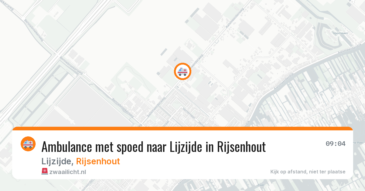 Ambulance met spoed naar Lijzijde in Rijsenhout — 7 mei 2026