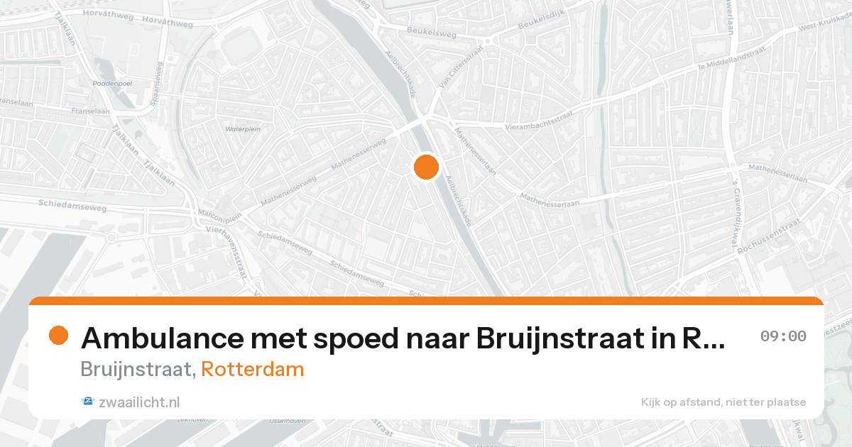 Ambulance met spoed naar Bruijnstraat in Rotterdam — 19 aug 2026
