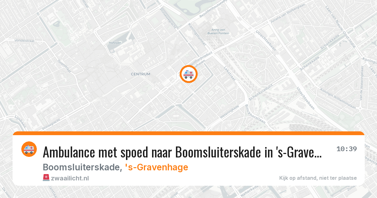 Ambulance met spoed naar Boomsluiterskade in 's-Gravenhage — 23 mrt 2026
