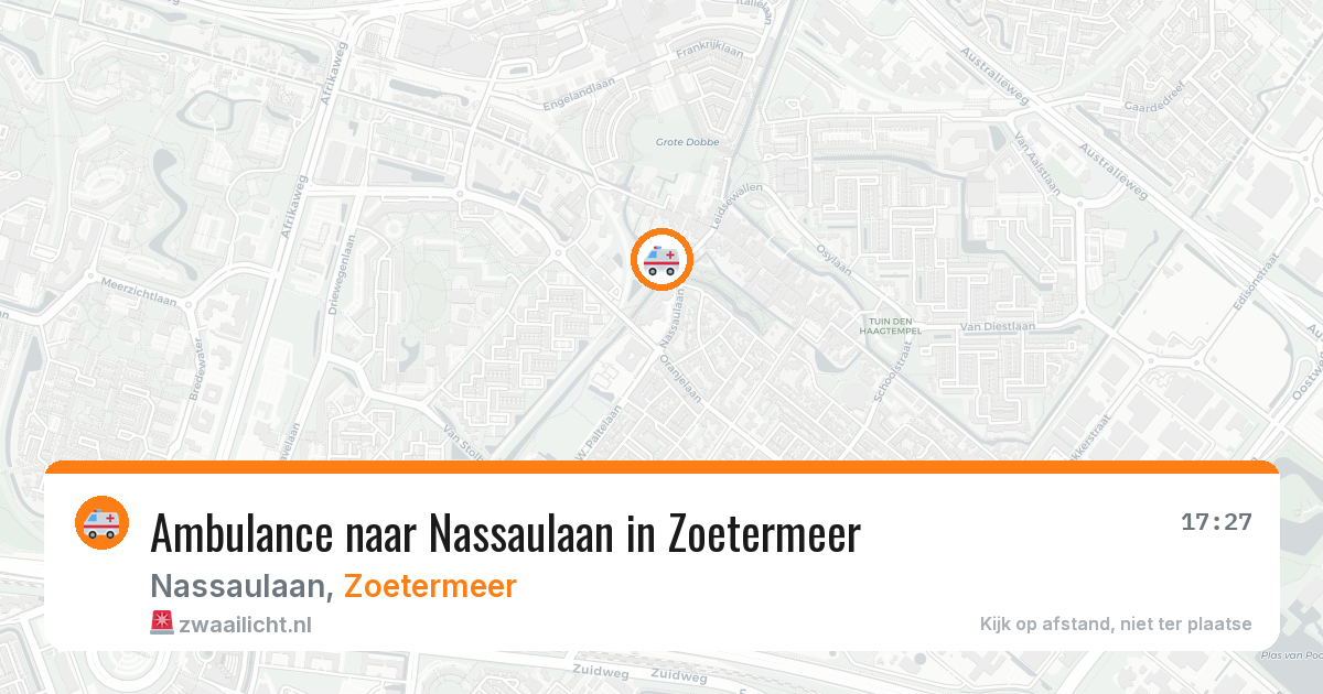 Ambulance naar Nassaulaan in Zoetermeer — 11 mei 2026