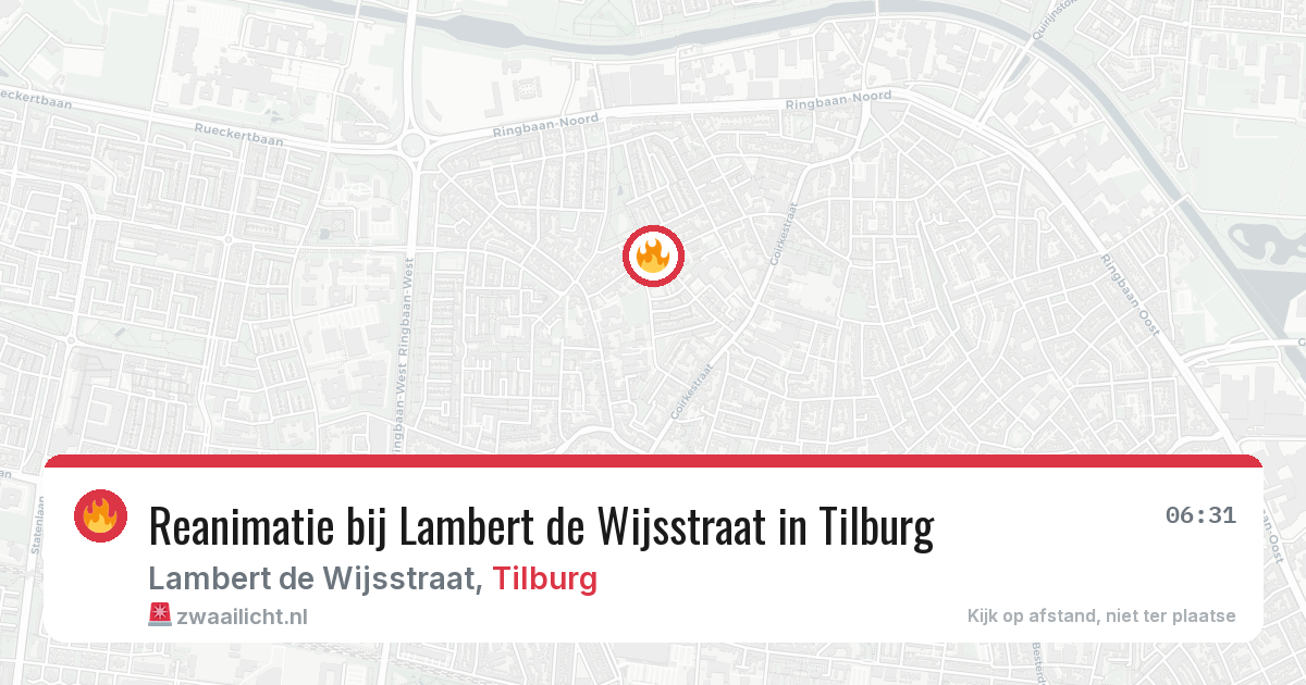 Reanimatie bij Lambert de Wijsstraat in Tilburg — 30 jun 2026