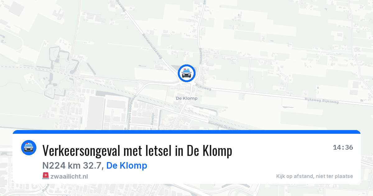 Verkeersongeval met letsel in De Klomp — 12 jul 2026