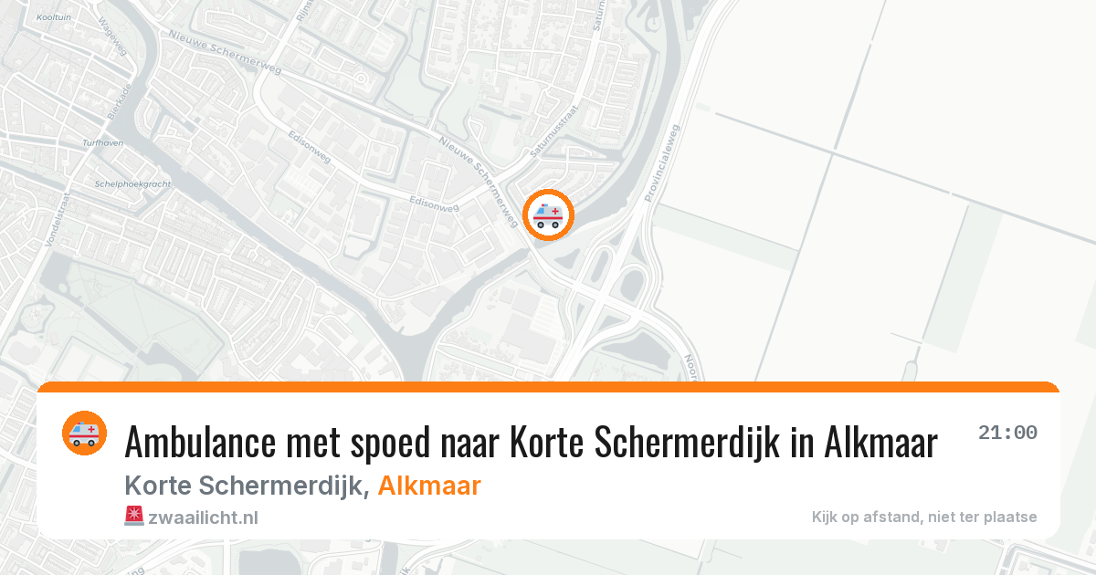 Ambulance met spoed naar Korte Schermerdijk in Alkmaar — 24 mei 2026