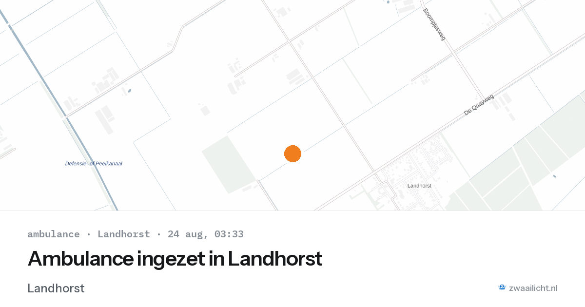Ambulance ingezet in Landhorst — 24 aug 2026