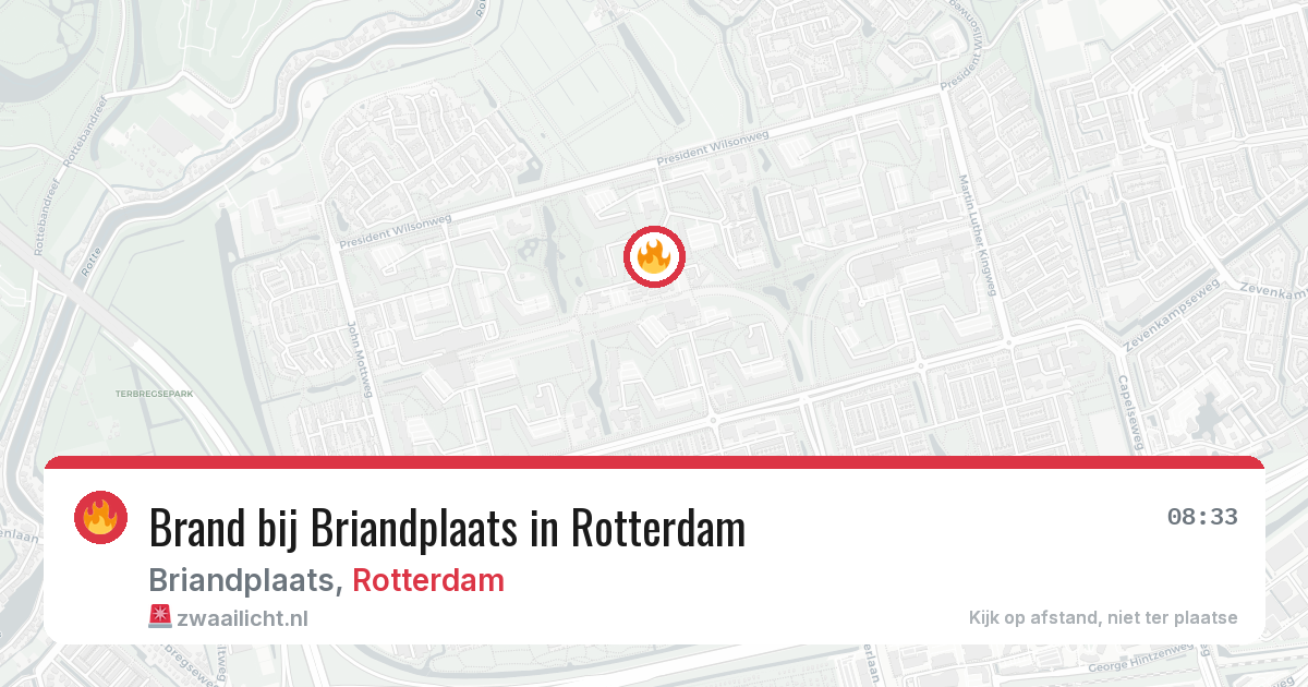 Brand bij Briandplaats in Rotterdam — 2 apr 2026