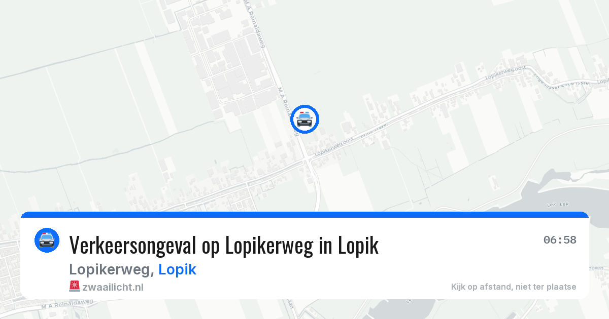 Verkeersongeval op Lopikerweg in Lopik — 1 mei 2026
