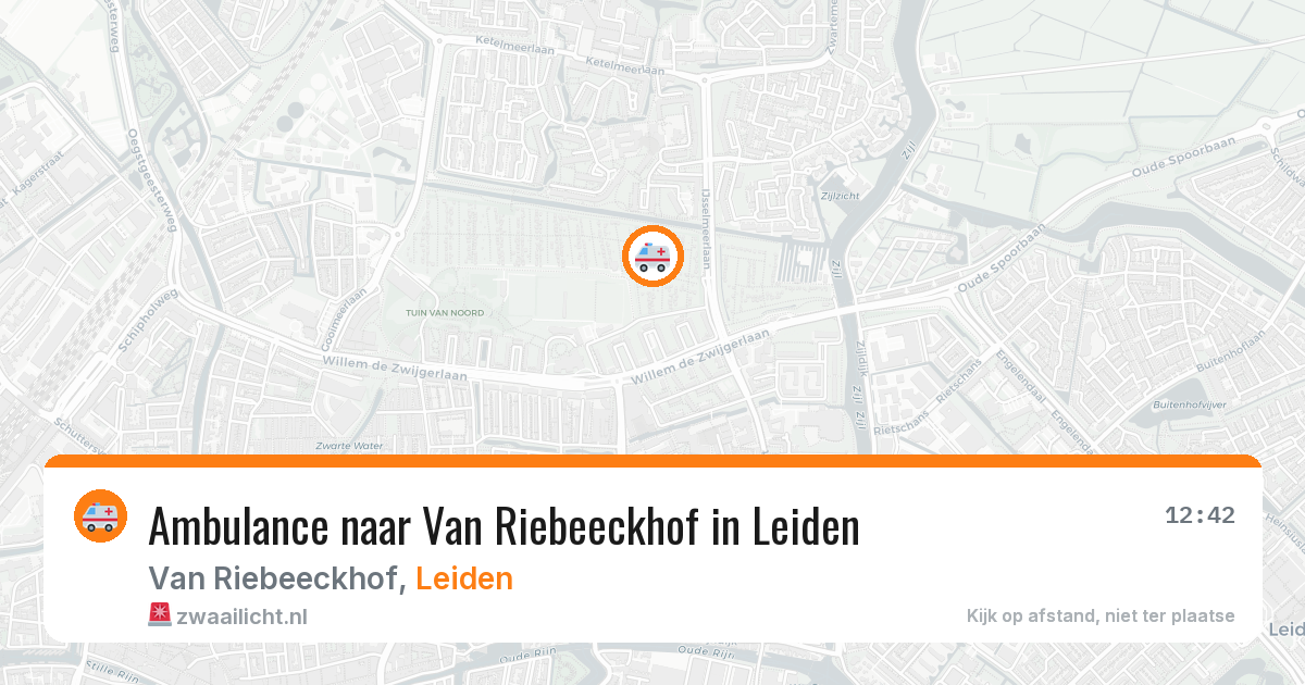 Ambulance naar Van Riebeeckhof in Leiden — 14 mei 2026