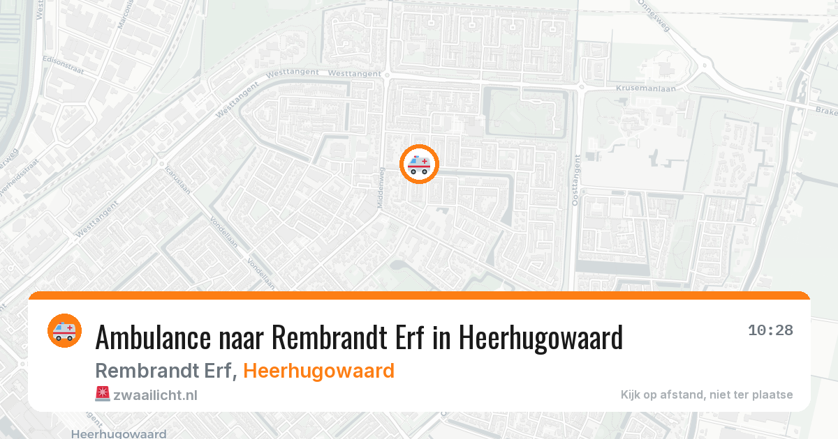 Ambulance naar Rembrandt Erf in Heerhugowaard — 14 jul 2026