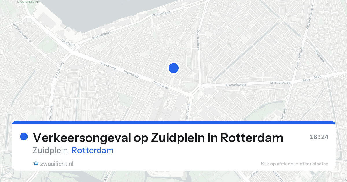 Verkeersongeval op Zuidplein in Rotterdam — 22 aug 2026