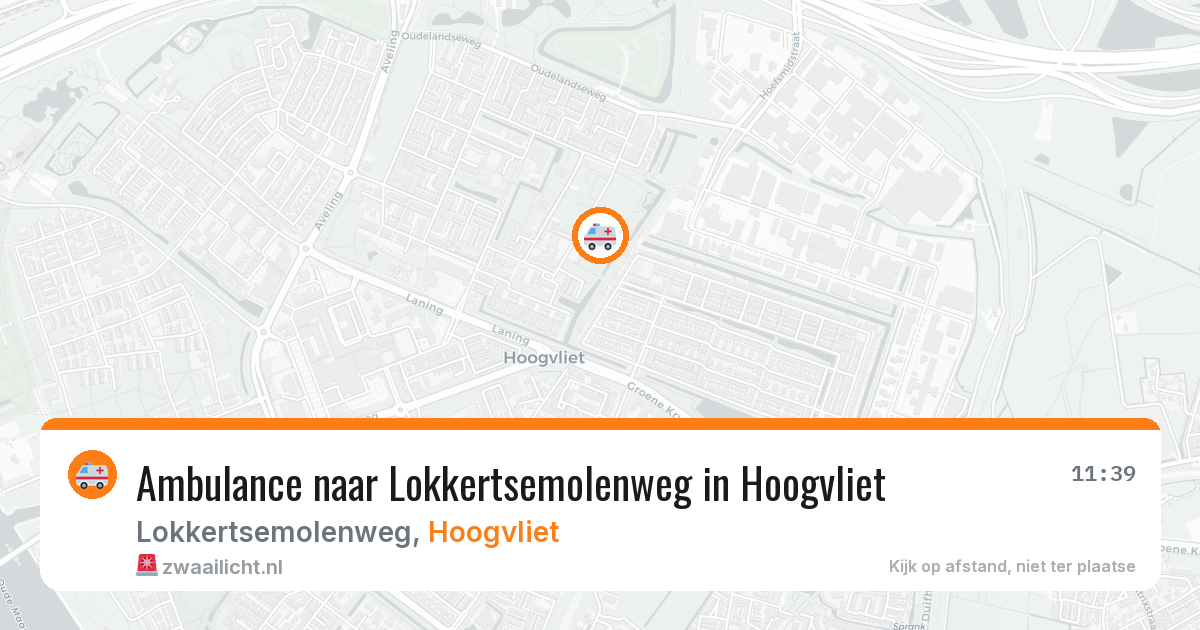 Ambulance naar Lokkertsemolenweg in Hoogvliet — 27 mei 2026