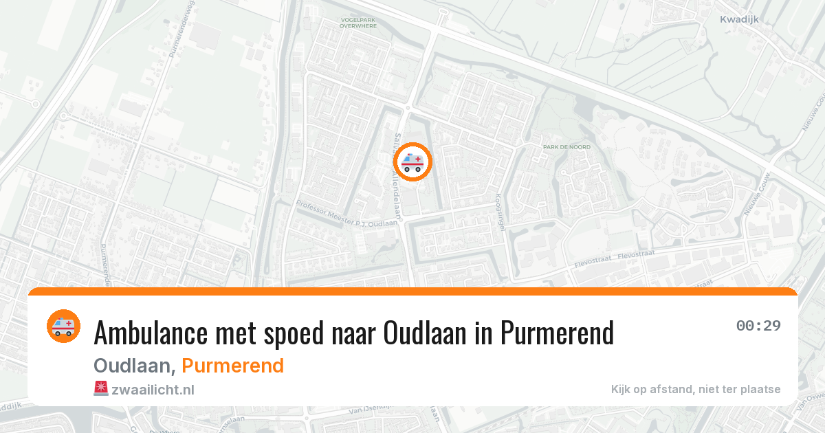 Ambulance met spoed naar Oudlaan in Purmerend — 21 mrt 2026