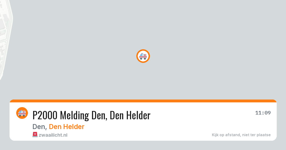 P2000 Melding Den, Den Helder — 4 aug 2026