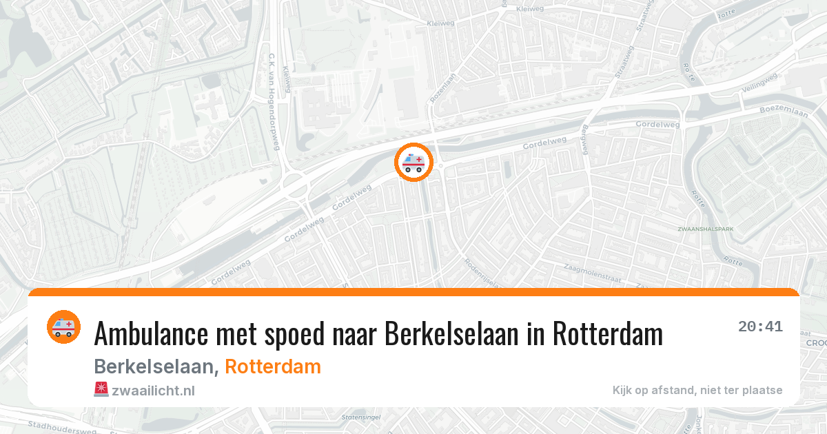 Ambulance met spoed naar Berkelselaan in Rotterdam — 29 mei 2026