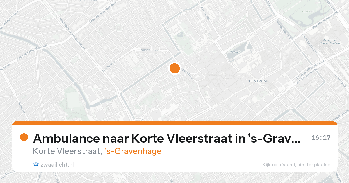 Ambulance naar Korte Vleerstraat in 's-Gravenhage — 31 jan 2026