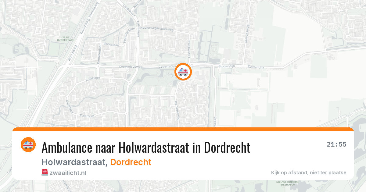 Ambulance naar Holwardastraat in Dordrecht — 31 jul 2026