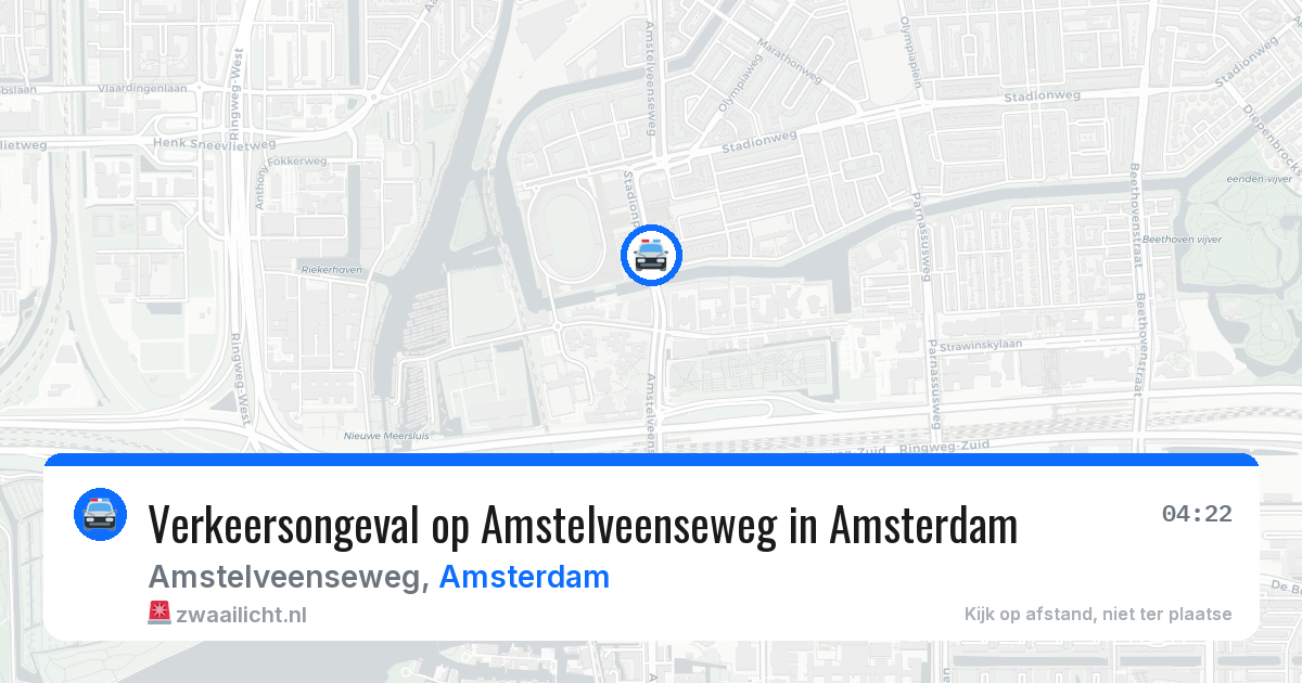 Verkeersongeval op Amstelveenseweg in Amsterdam — 15 aug 2026