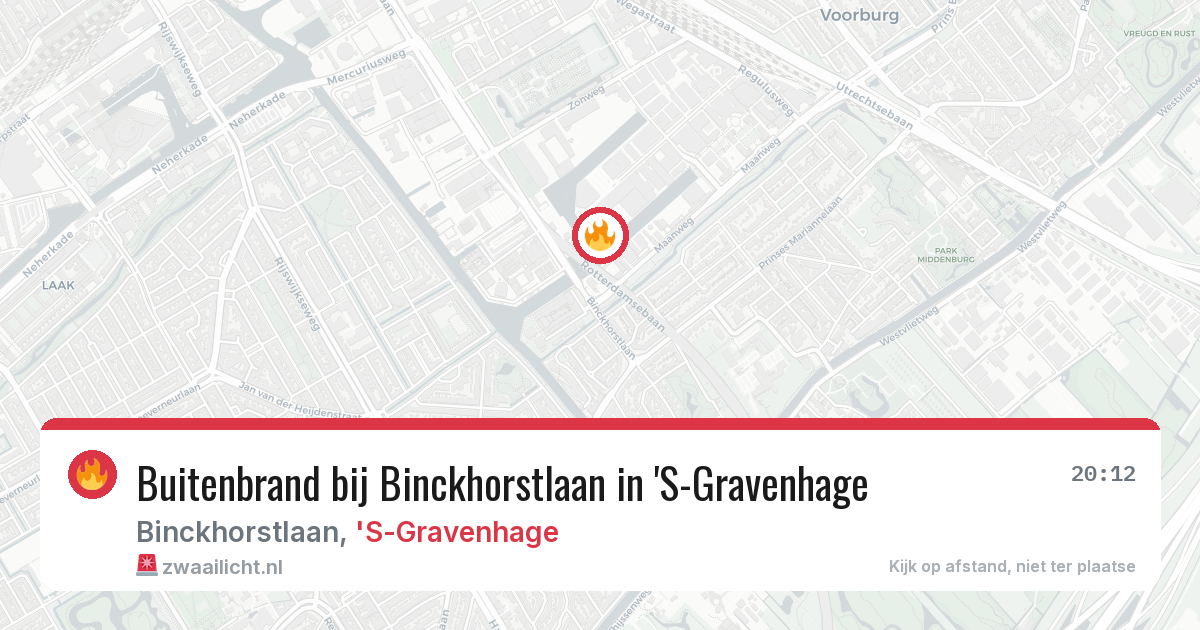 Buitenbrand bij Binckhorstlaan in 'S-Gravenhage — 22 jul 2026
