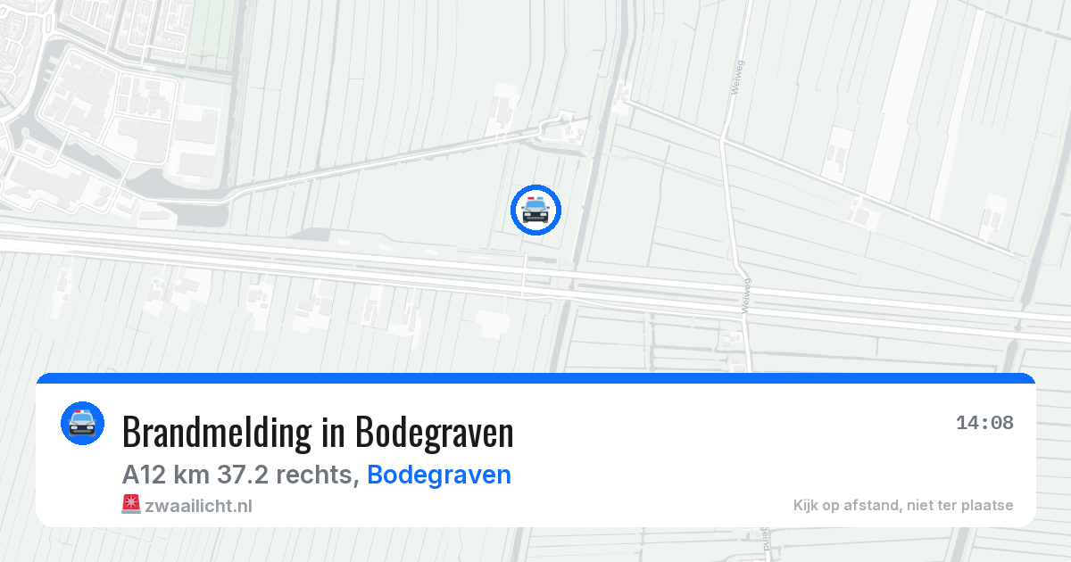 Brandmelding in Bodegraven — 12 aug 2026