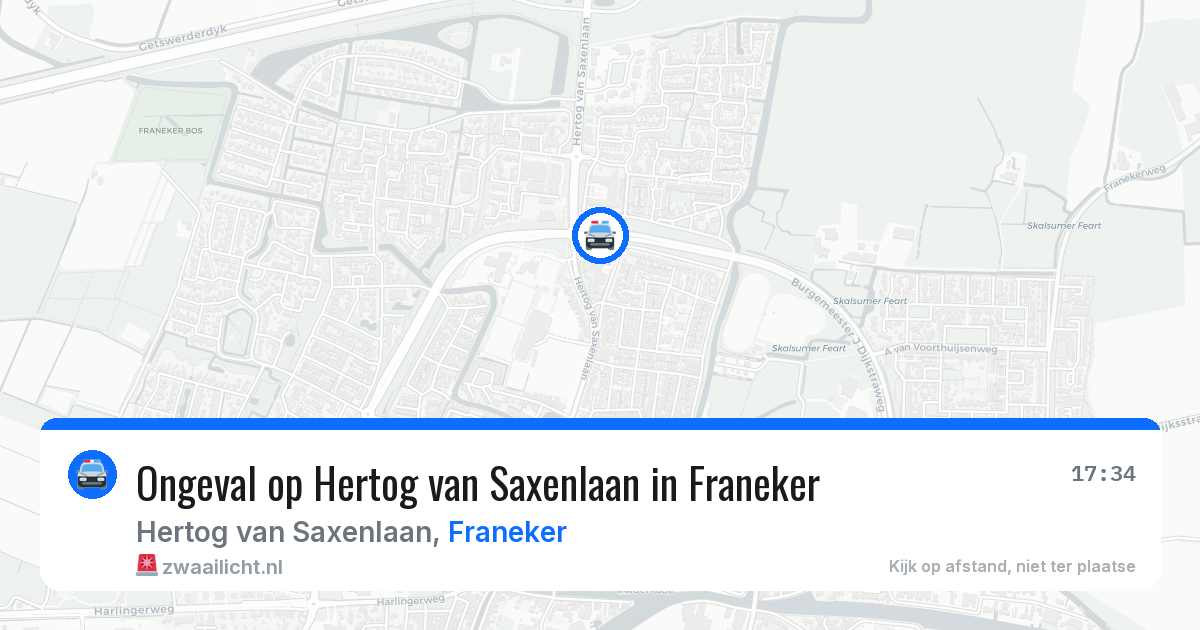 Ongeval op Hertog van Saxenlaan in Franeker — 8 jun 2026