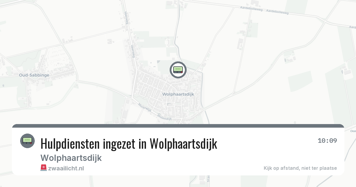Hulpdiensten ingezet in Wolphaartsdijk — 1 feb 2026 | 🚨 Zwaailicht.nl