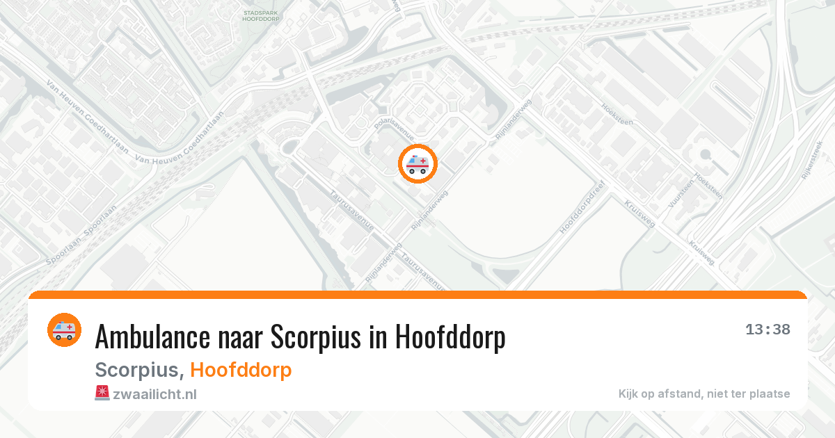 Ambulance naar Scorpius in Hoofddorp — 28 mei 2026