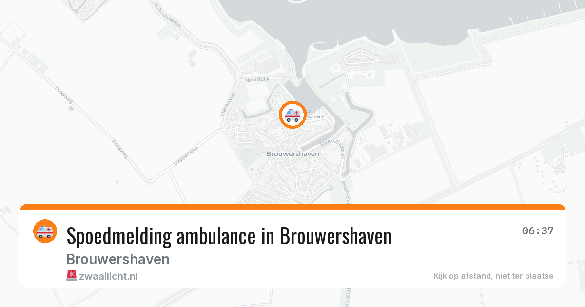 Spoedmelding ambulance in Brouwershaven — 30 mei 2026