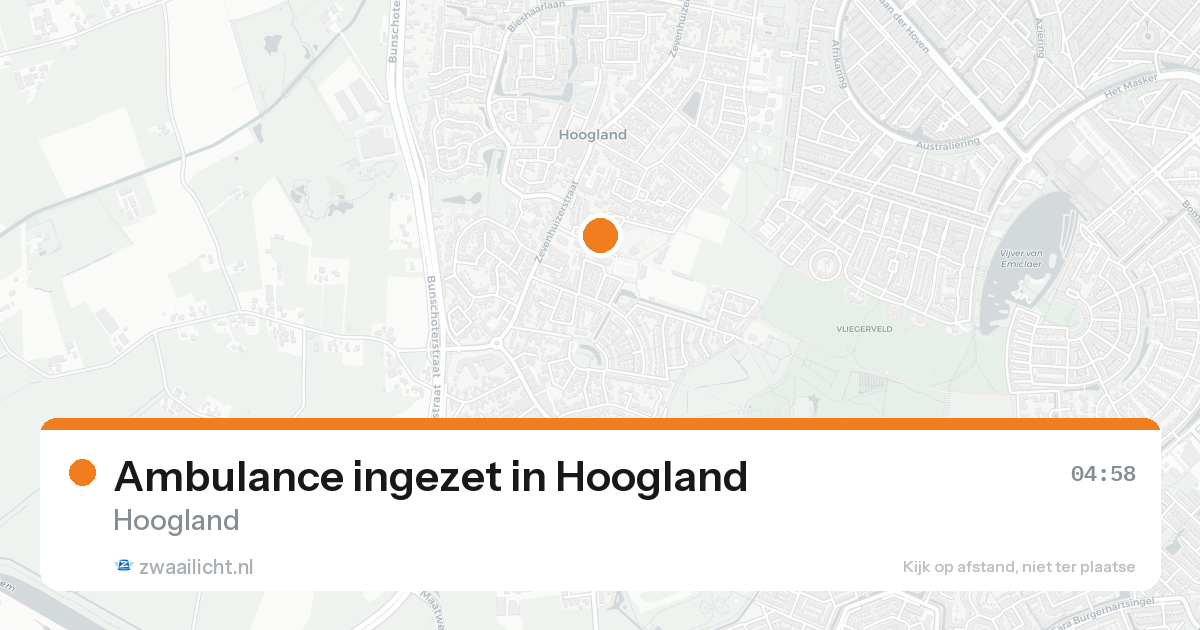 Ambulance ingezet in Hoogland — 31 jan 2026