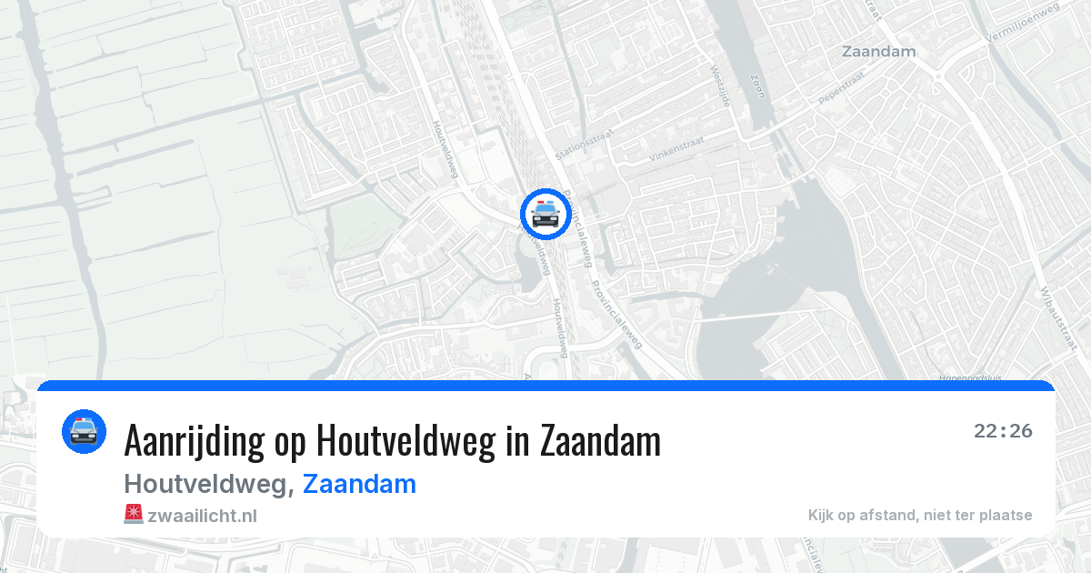 Aanrijding op Houtveldweg in Zaandam — 26 jun 2026