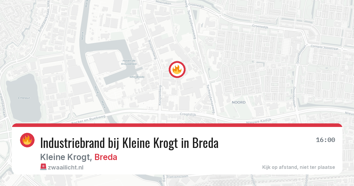 Industriebrand bij Kleine Krogt in Breda — 19 jun 2026