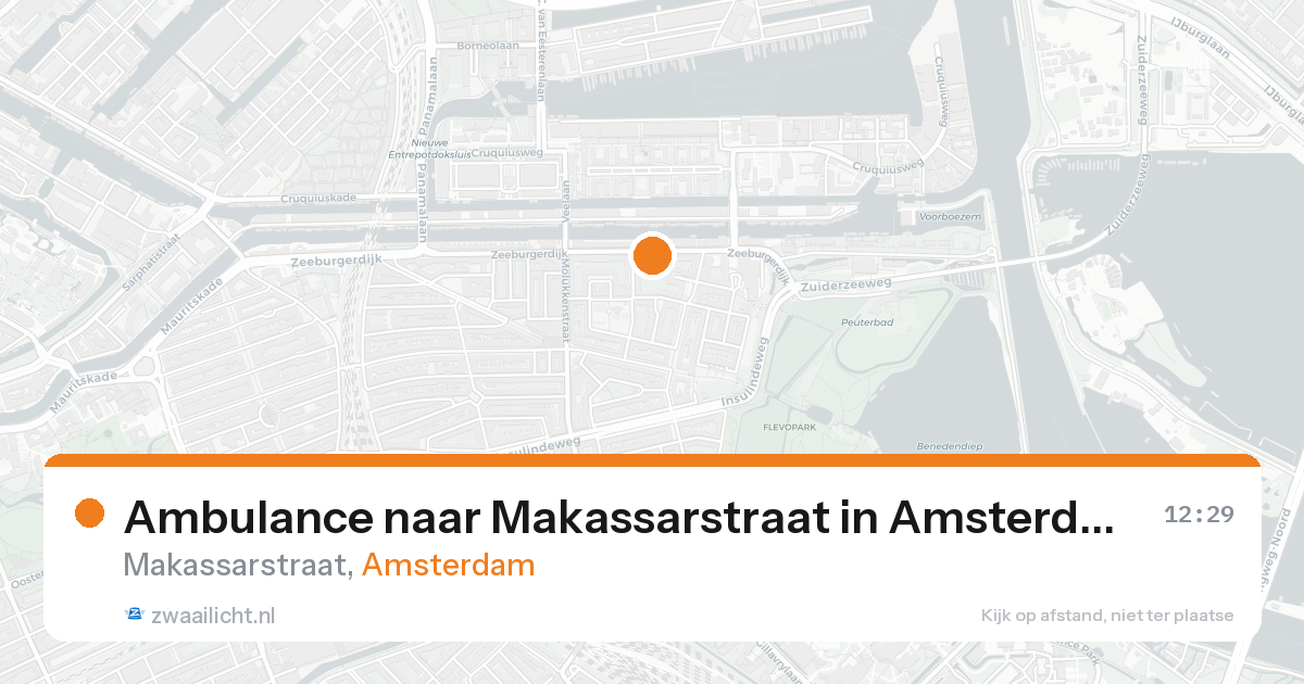 Ambulance naar Makassarstraat in Amsterdam — 26 mei 2026