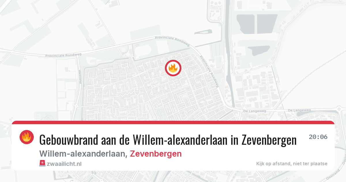 Gebouwbrand aan de Willem-alexanderlaan in Zevenbergen — 14 mrt 2026