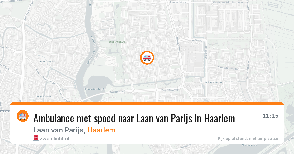 Ambulance met spoed naar Laan van Parijs in Haarlem — 6 apr 2026
