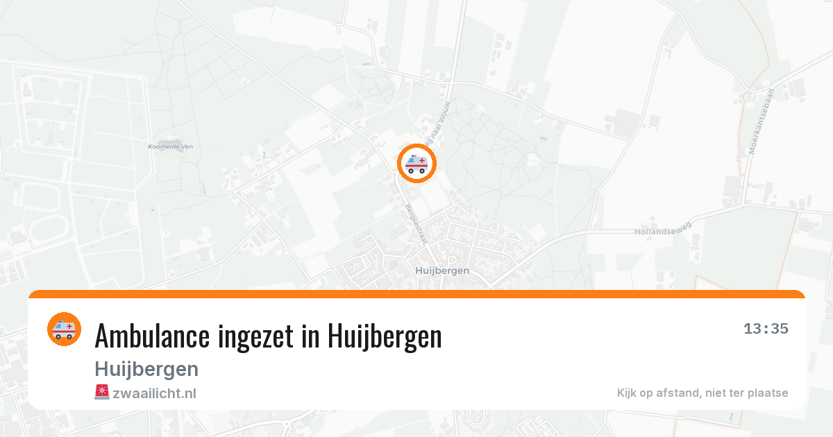 Ambulance ingezet in Huijbergen — 12 aug 2026