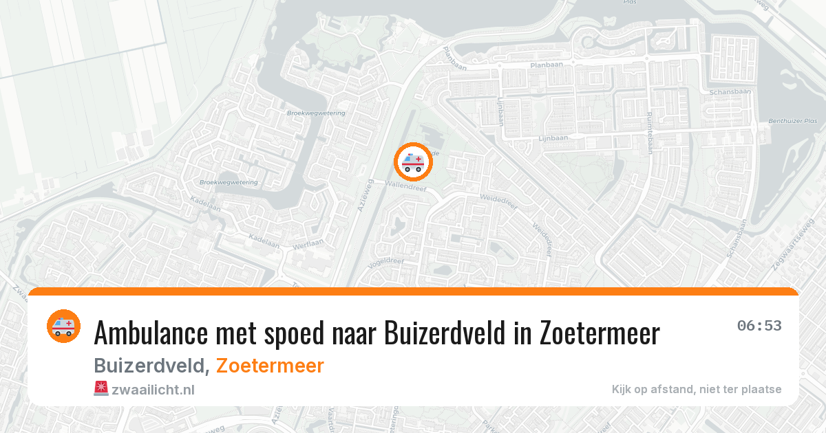 Ambulance met spoed naar Buizerdveld in Zoetermeer — 21 mrt 2026