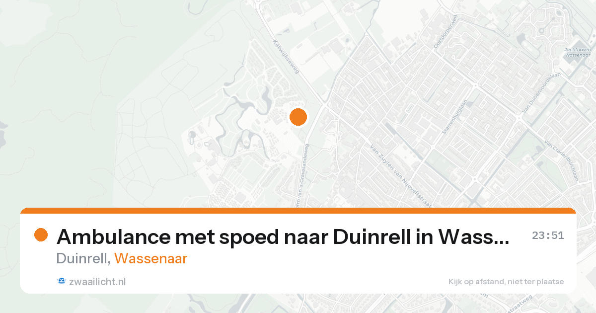 Ambulance met spoed naar Duinrell in Wassenaar — 17 aug 2026