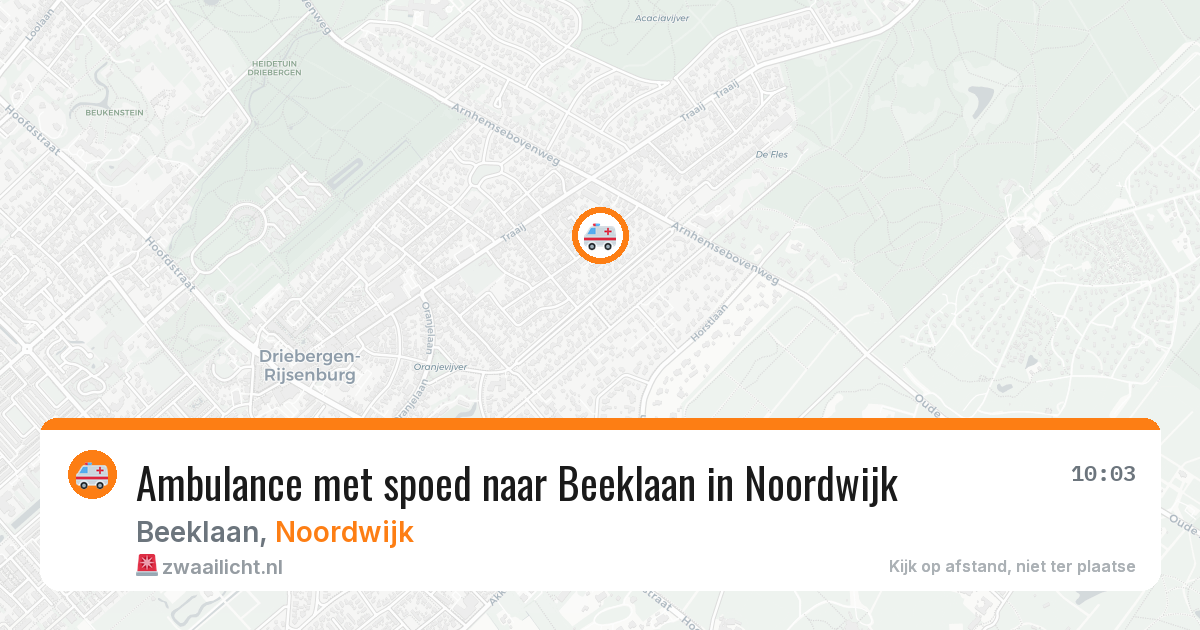 Ambulance met spoed naar Beeklaan in Noordwijk — 29 jan 2026