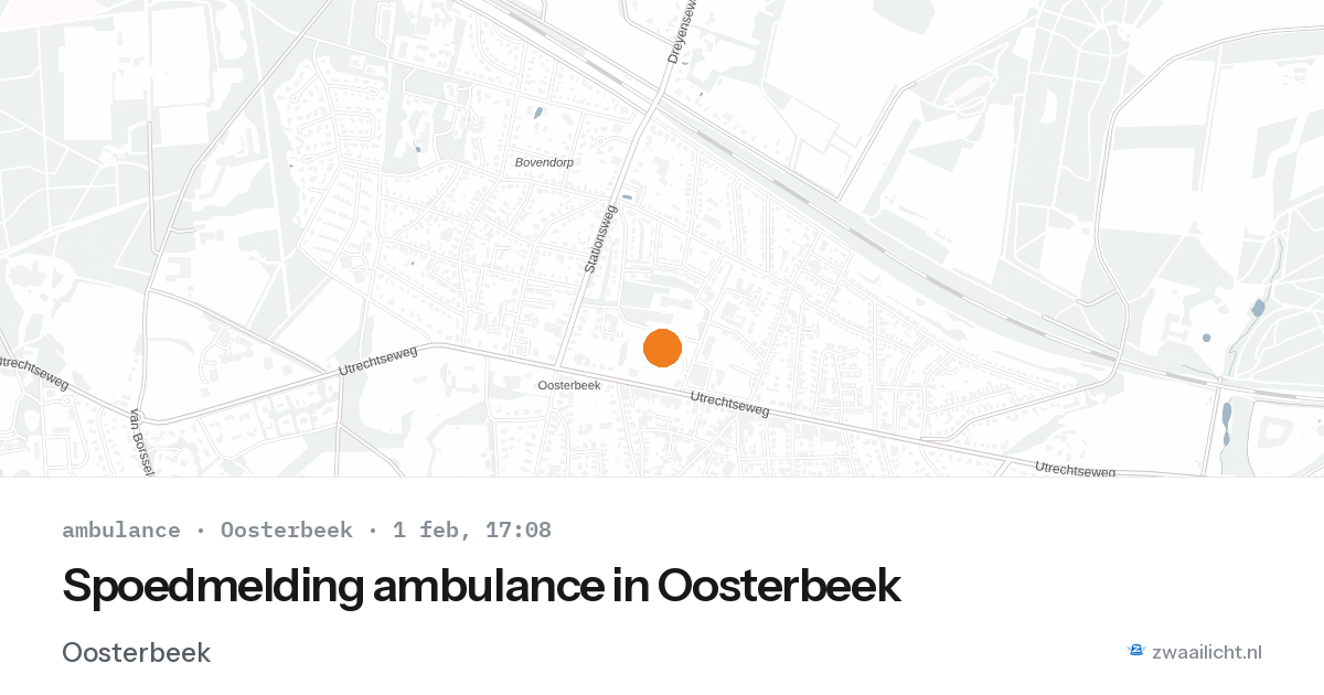 Spoedmelding ambulance in Oosterbeek — 1 feb 2026