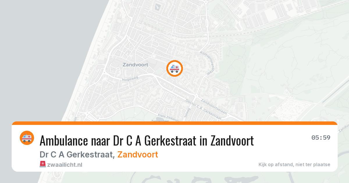 Ambulance naar Dr C A Gerkestraat in Zandvoort — 17 jun 2026
