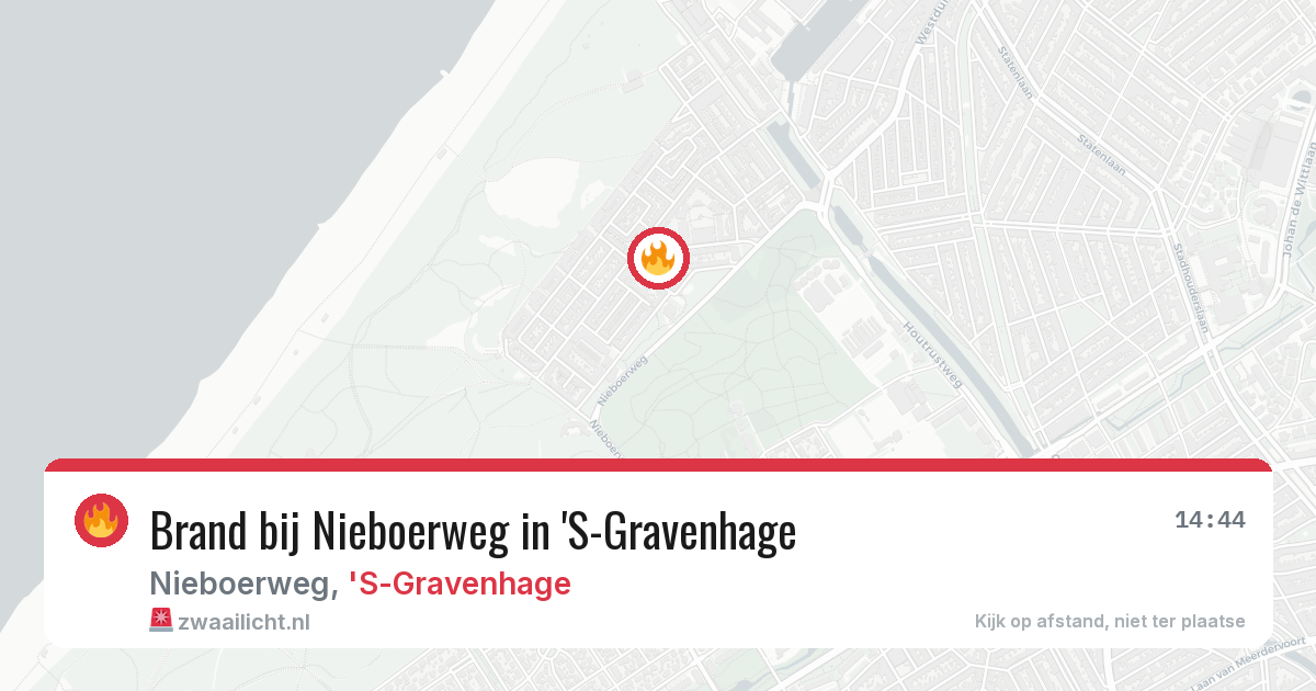 Brand bij Nieboerweg in 'S-Gravenhage — 10 aug 2026
