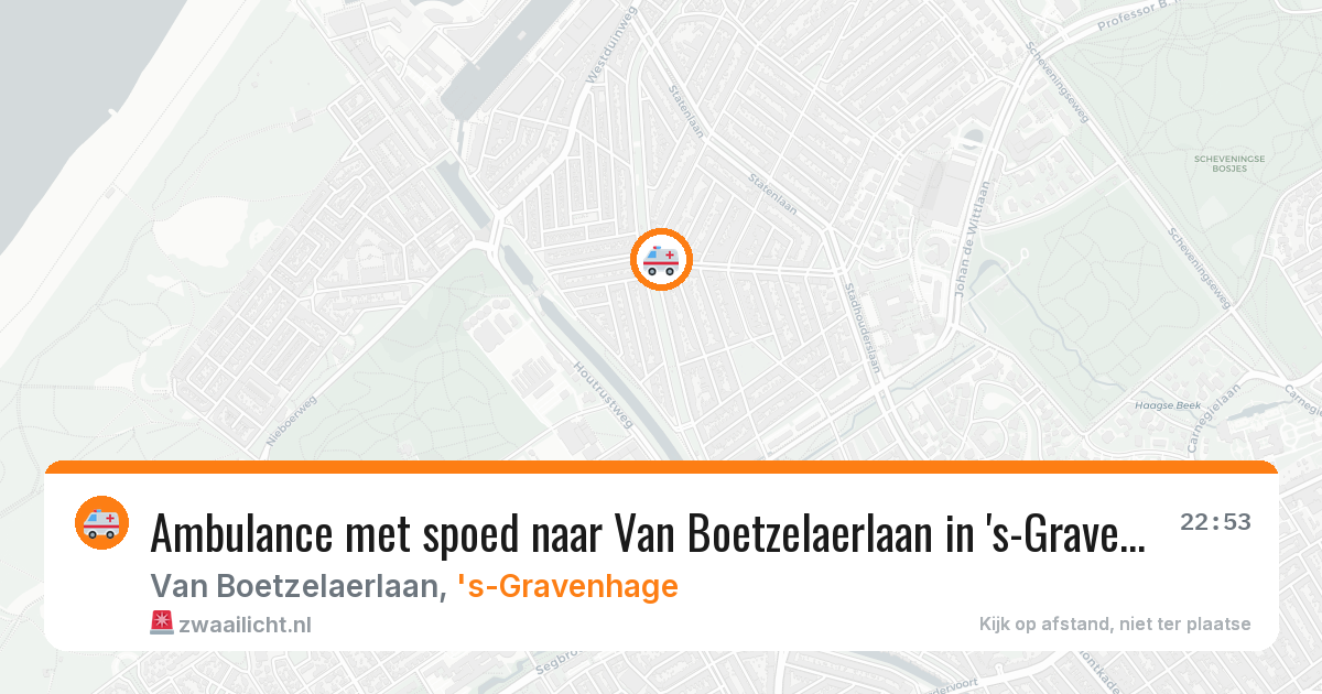 Ambulance met spoed naar Van Boetzelaerlaan in 's-Gravenhage — 6 jul 2026