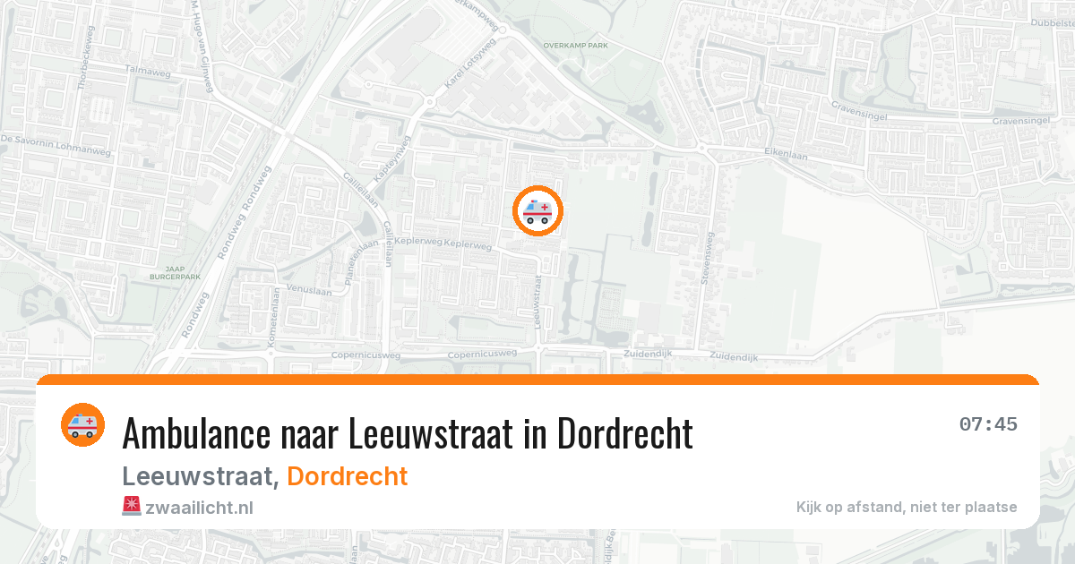 Ambulance naar Leeuwstraat in Dordrecht — 4 mrt 2026