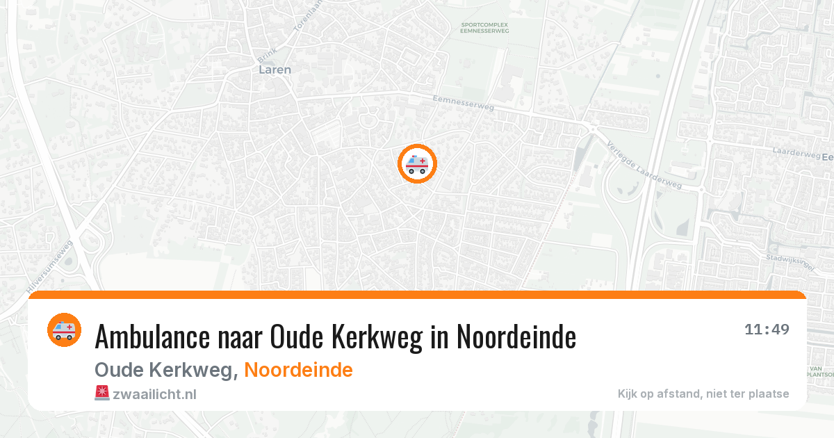 Ambulance naar Oude Kerkweg in Noordeinde — 16 jul 2026