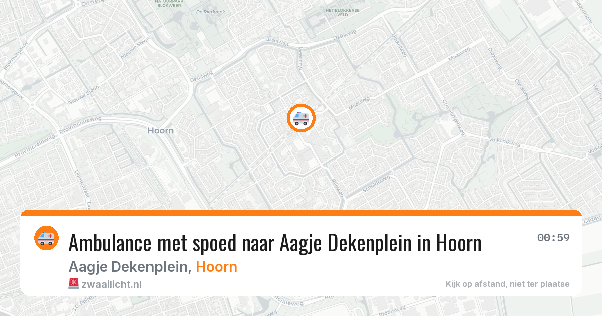 Ambulance met spoed naar Aagje Dekenplein in Hoorn — 9 jul 2026