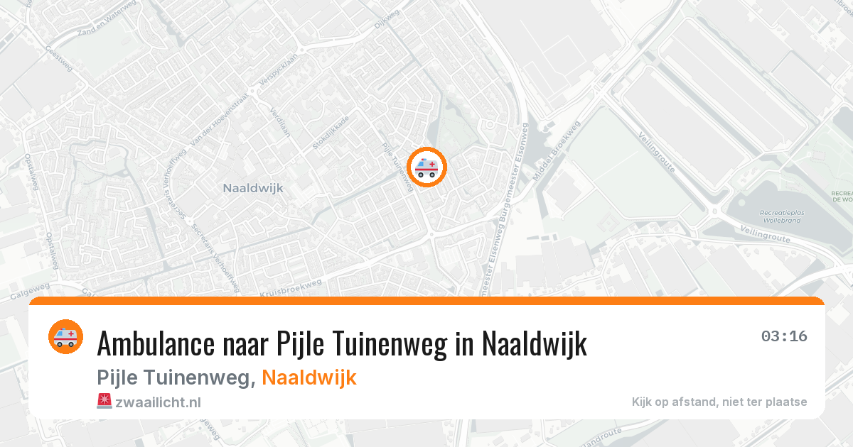 Ambulance naar Pijle Tuinenweg in Naaldwijk — 8 aug 2026